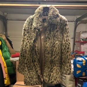 J. Crew Animal Print Teddy Jacket